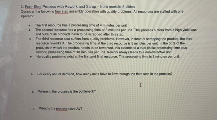 2. Four Step Process with Rework and Scrap- from