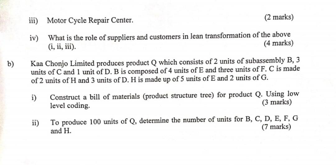 Question Three (20 marks) a) Using a well
