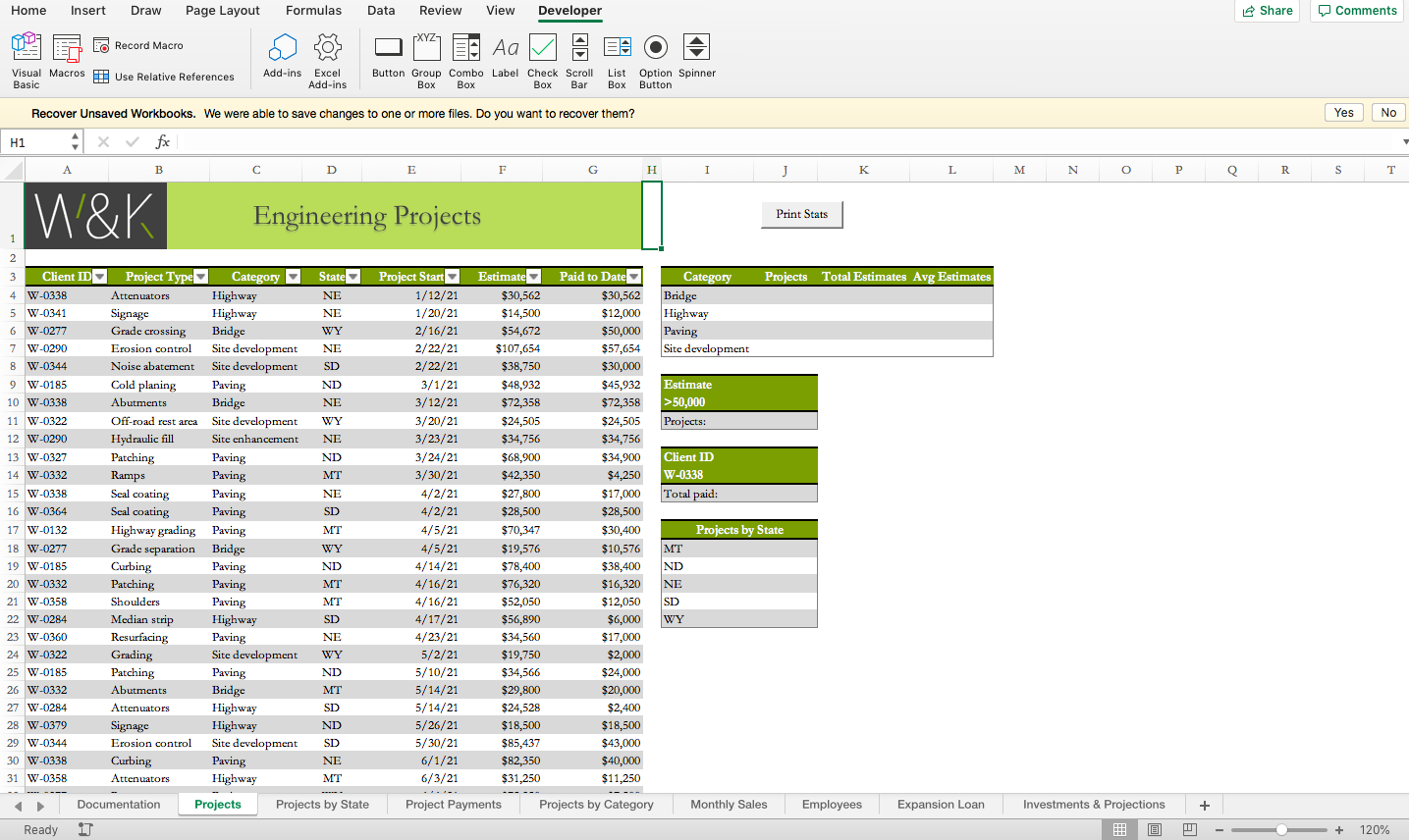 Hwan created a macro named CopyStats to copy the