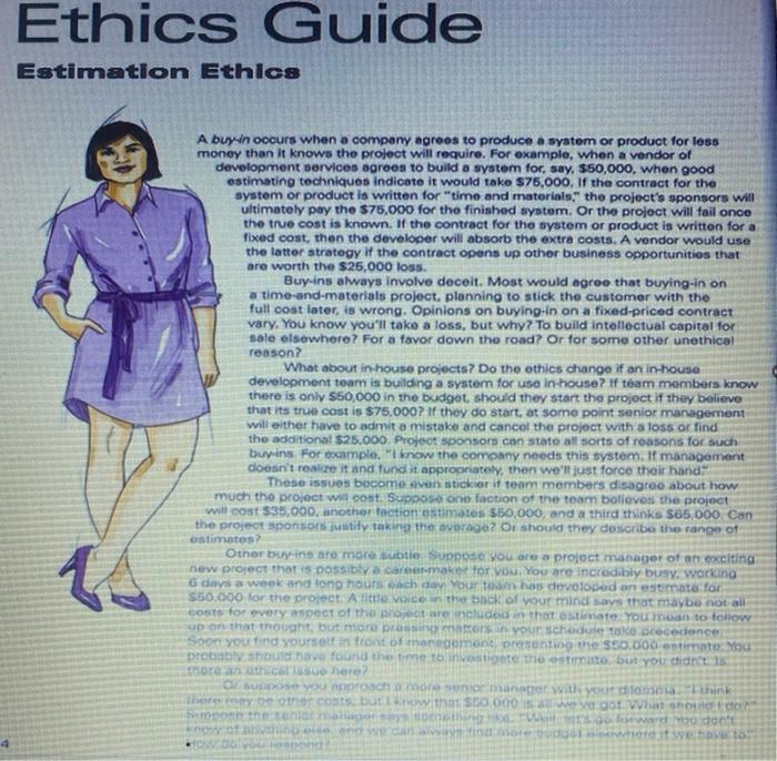 Help Please!!! 4. Suppose you are a project