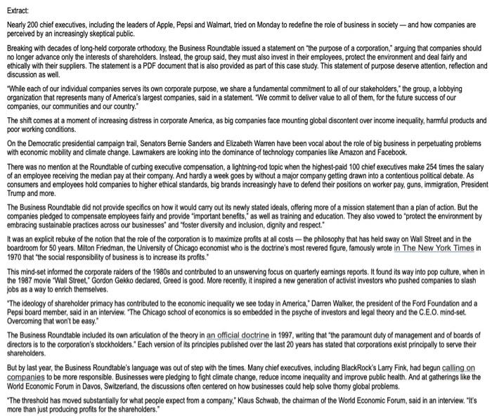 a.) Use the Status Quo / Transformation Forces to