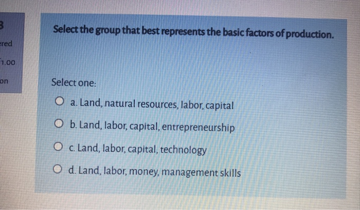 3 Select the group that best represents the basic