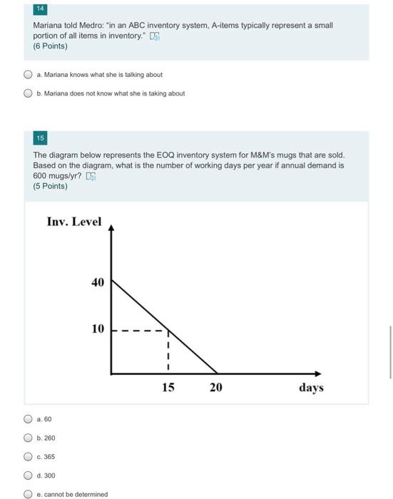 13 Medro & Mariana wish to classify the inventory