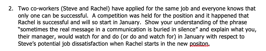 NOTE: Better marks will result if you provide