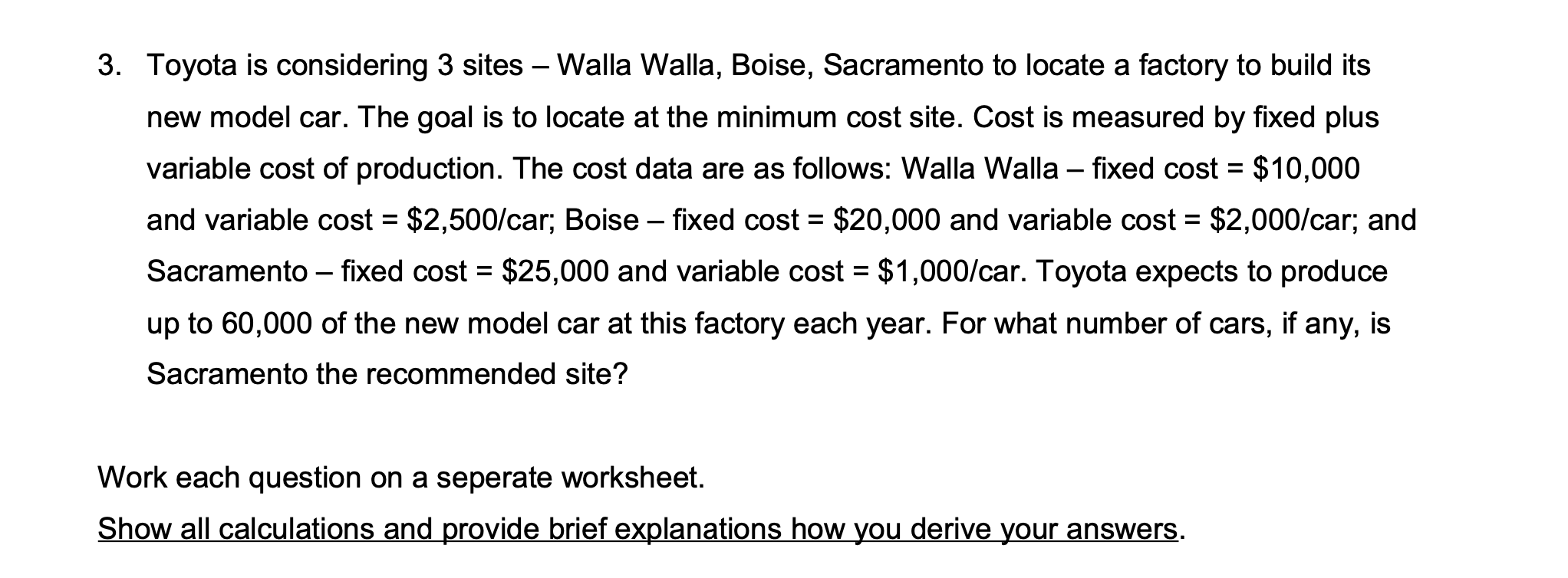 Please create Excel formulas and graphs for the