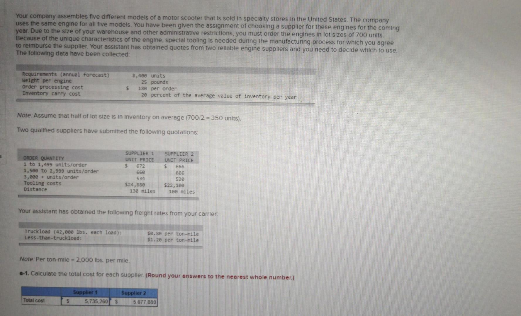 problem 16-12 Your company assembles five