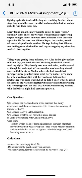 5:10 < BUS203-MAN202-Assignment_2.p... Stress