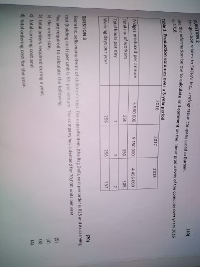 Please help with question 3 QUESTION 2 (10) se