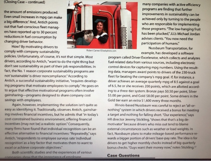 1. How would you assess Nussbaums incentive