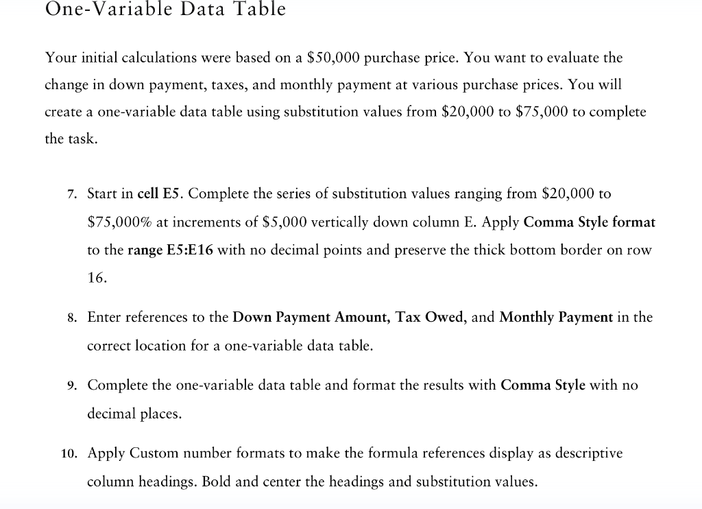 Please Use Excel to Complete the Question Before