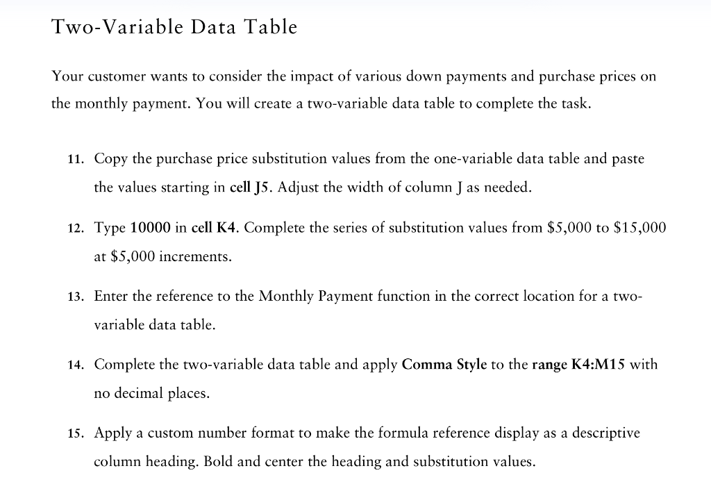 Please Use Excel to Complete the Question Before