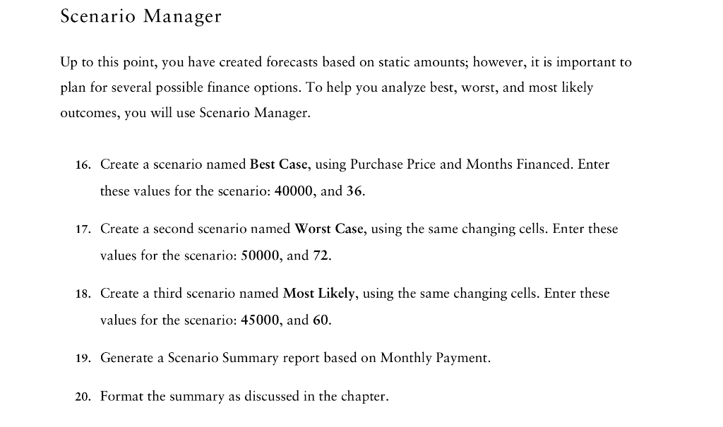 Please Use Excel to Complete the Question Before