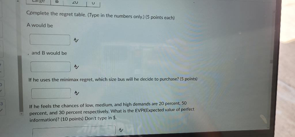 asnswer all The operations manager for a local