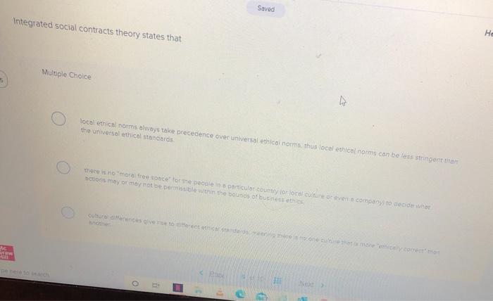 Saved Integrated social contracts theory states