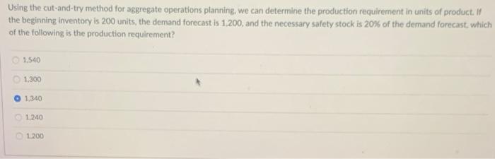 Using the cut-and-try method for aggregate