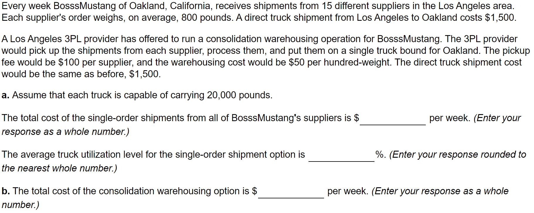 This is one question with sections; please zoom