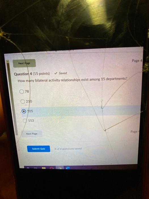 Page 4 Next Pane Question 4 (15 points) Saved How