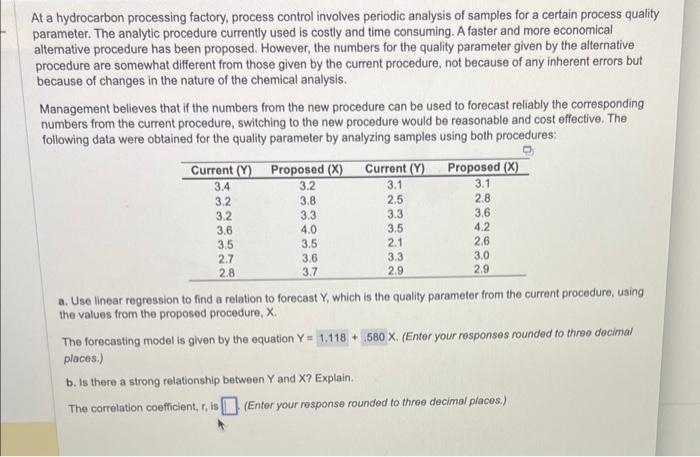 At a hydrocarbon processing factory, process
