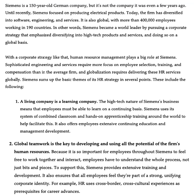 Until recently, Siemens focused on producing