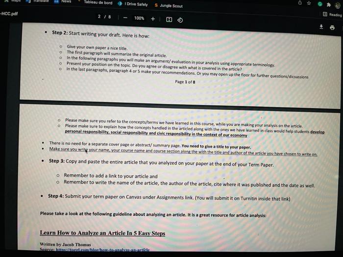 economists paper analysis . . . . Term Paper