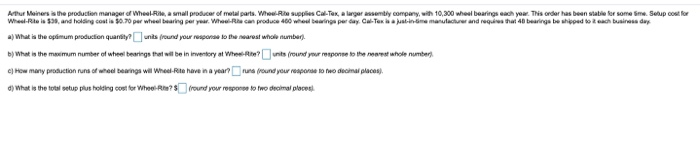 Arthur Meiners is the production manager of