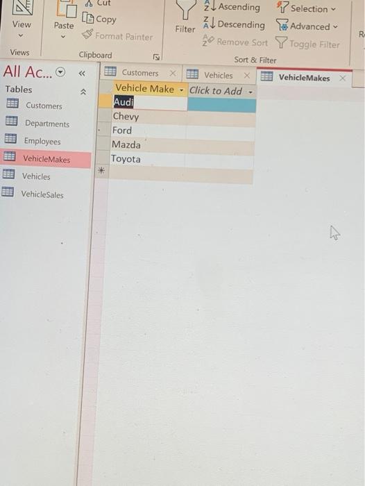 how do i do number 5? Excel VehicleSales g? -