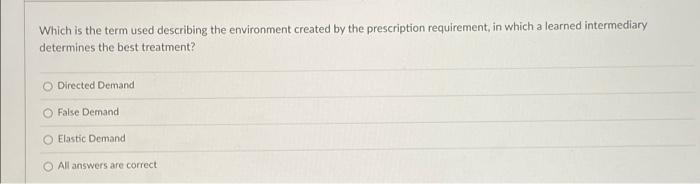Which is the term used describing the environment