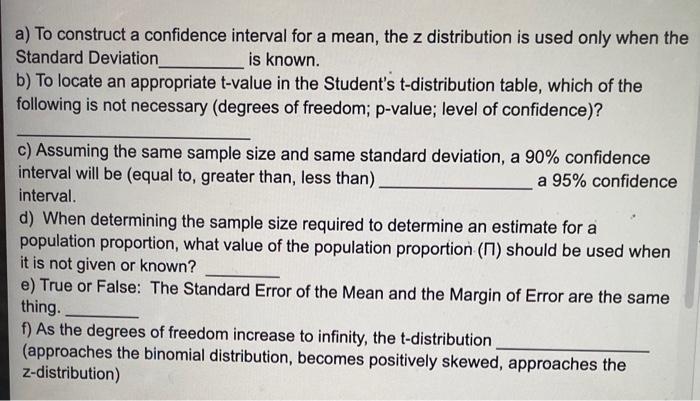 data analytics a) To construct a confidence