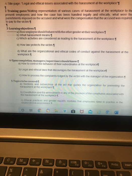 it's a phase from a project about harassment in