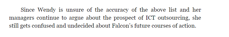 Case: Falcon Supply Chain Solutions This case is