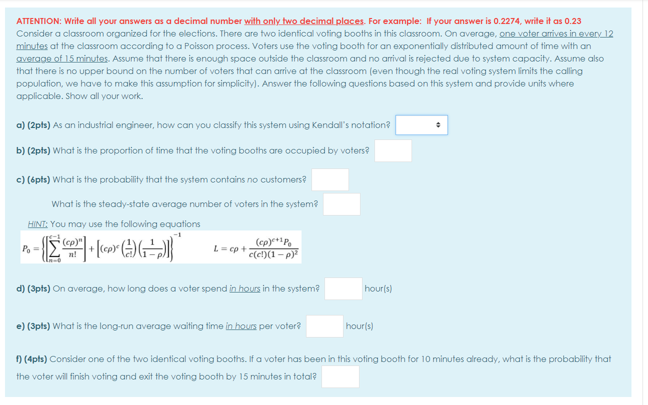 ATTENTION: Write all your answers as a decimal