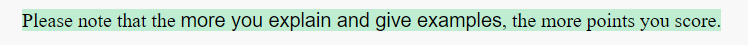 Please note that the more you explain and give