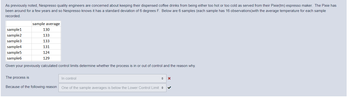As previously noted, Nespresso quality engineers