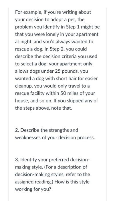 Question 1 25 pts 1. Outline your decision