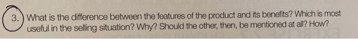3.) What is the difference between the features