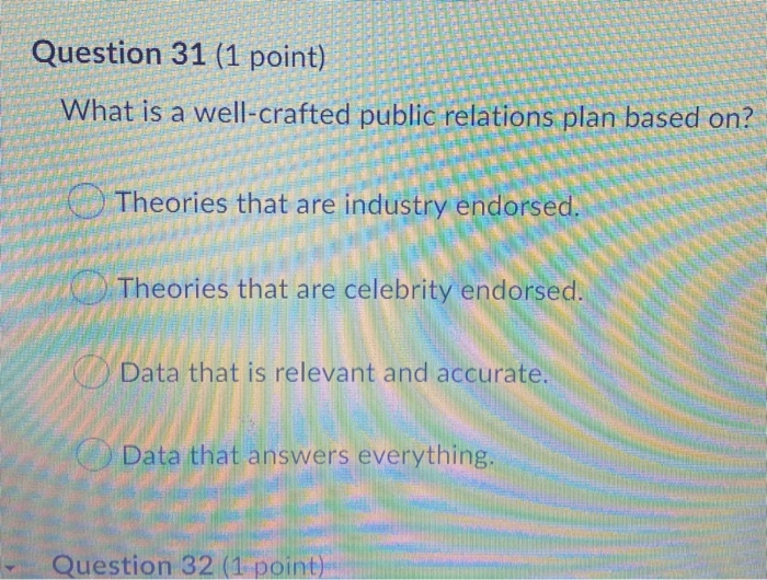 Question 30 (1 point) Anyone who has more