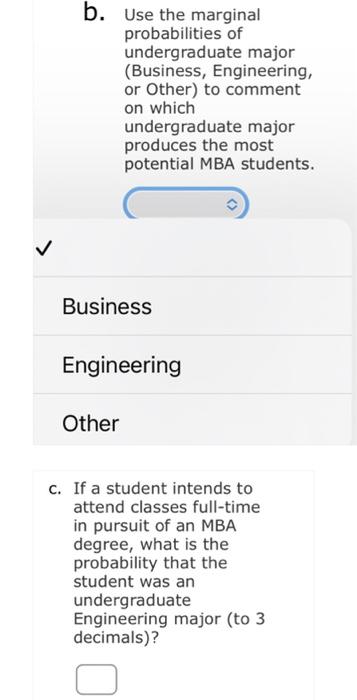 Develop a joint probability table for these data