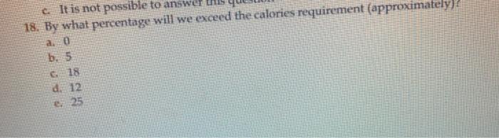 3. Given a diet problem with three possible