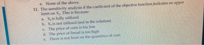 3. Given a diet problem with three possible
