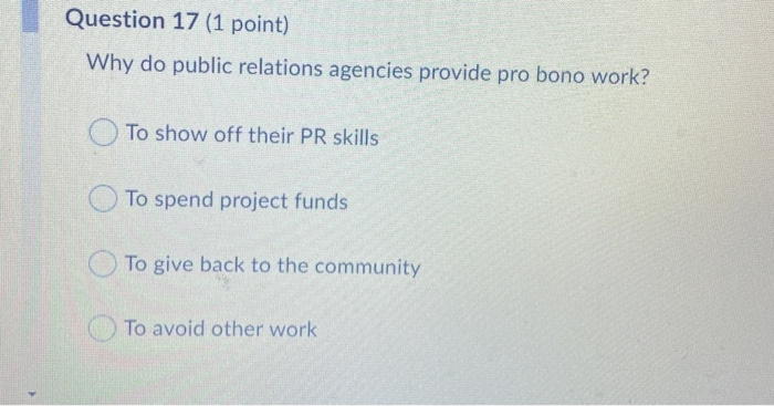 Question 15 (1 point) What is greenwashing? O A