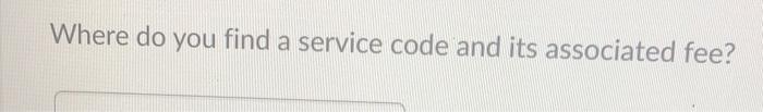 Where do you find a service code and its