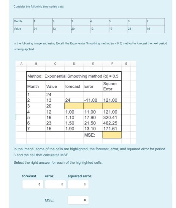 Consider the following time series data. Month 2