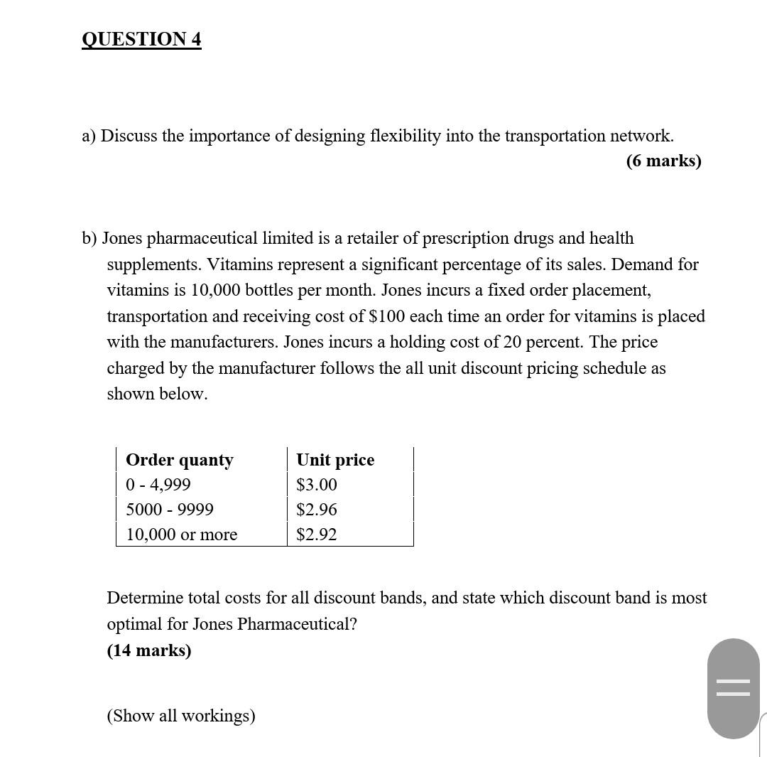 QUESTION 4 a) Discuss the importance of designing