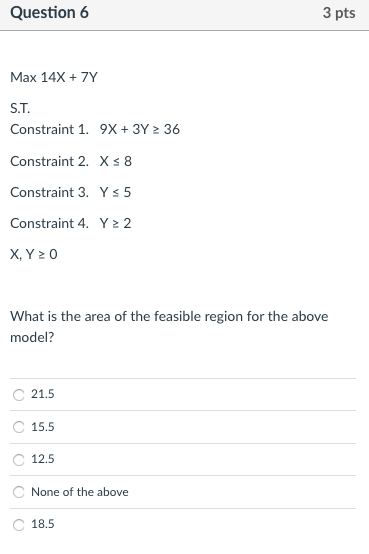 Question 5 2 pts Let A, B, and C be the amounts