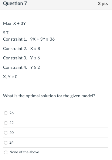 Question 5 2 pts Let A, B, and C be the amounts