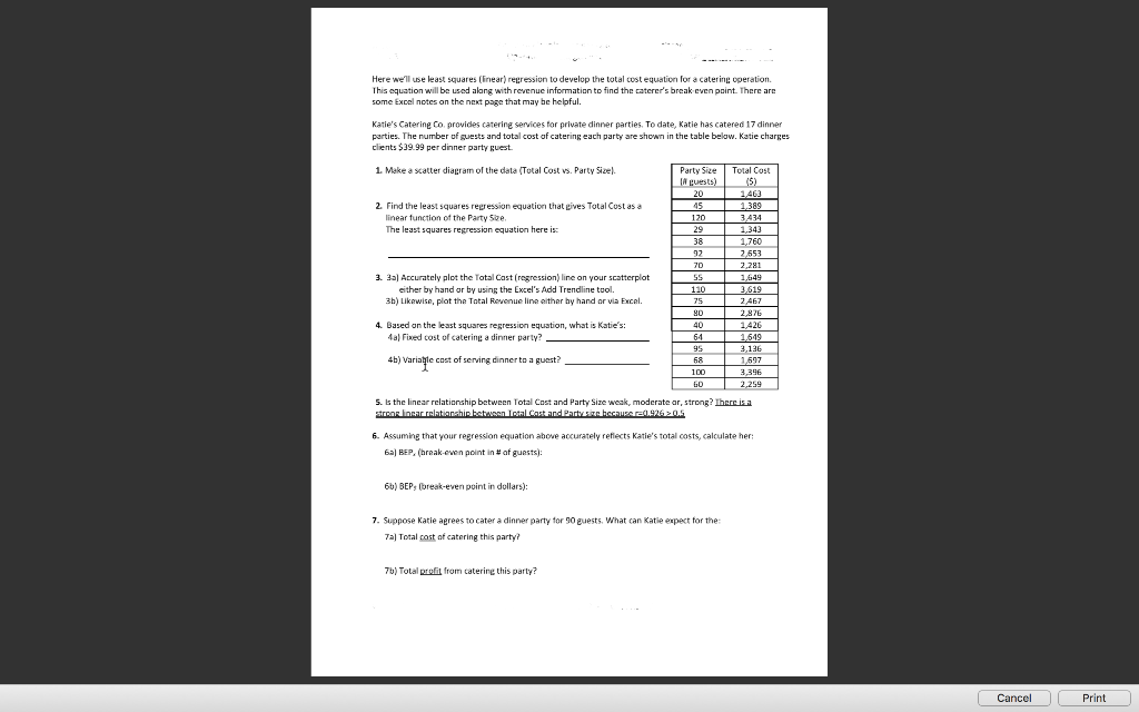 Here well use least squares (inear regression to