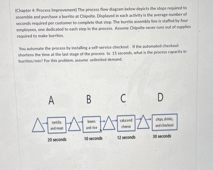 (Chapter 4: Process Improvement) The process flow