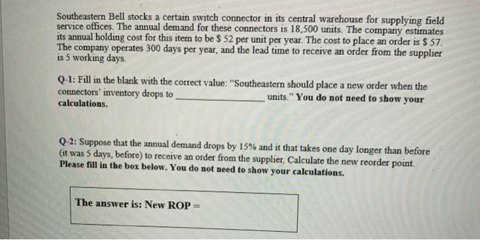 pls answer fast Southeastern Bell stocks a