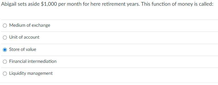 Abigail sets aside $1,000 per month for here