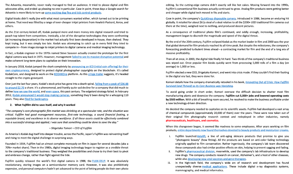 (Read from left to right) From the case above,